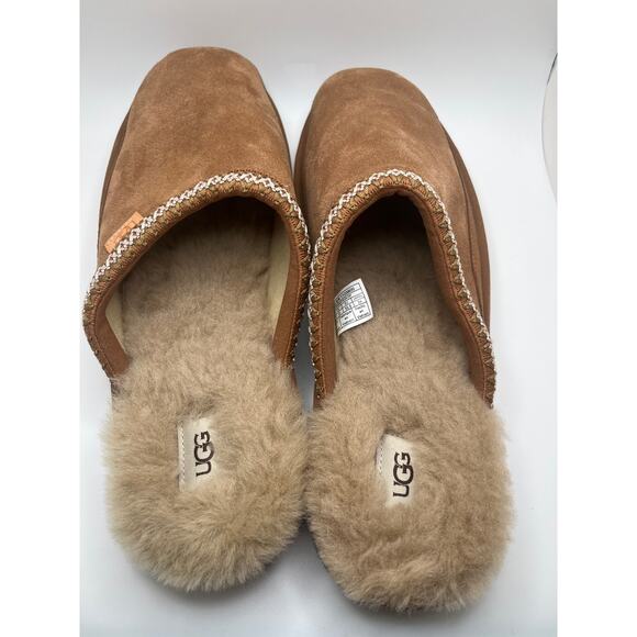UGG Suede Tasman Slip On Fleece Lined Slippers HTF Size 16 House shoes - Picture 5 of 7